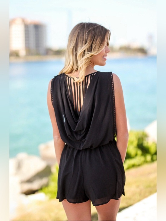 HYFVE Dresses & Skirts - HYFVE Women's Black Playsuit-romper size M, used twice! In great shape!